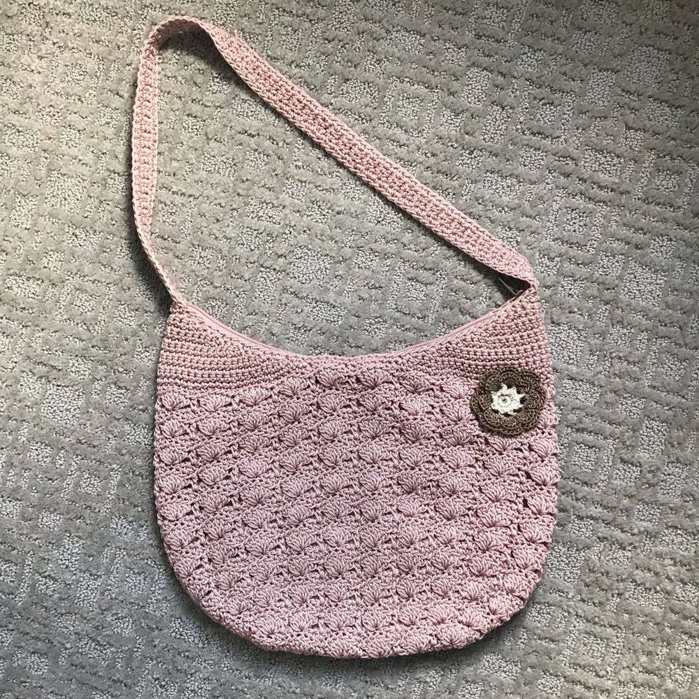 Croft & Barrow | dusty rose knit purse | 13x10.5